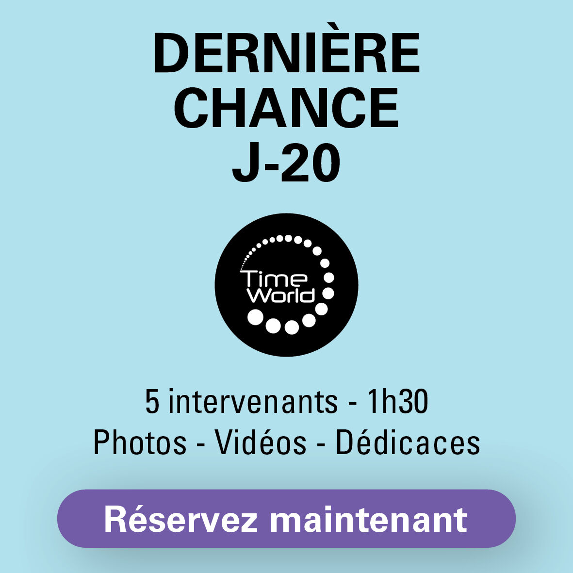 TimeWorldEvent's tweet image. 🎟️ Billetterie #TimeWorld2025 ouverte !
📅 3-5 déc. – Besançon
Conférences, ateliers, networking 🔥
👉 Réservez : timeworldevent.com/8/?page_id=504