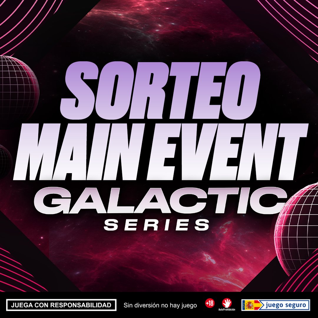 🚨SORTEO GALACTIC SERIES🚨

El domingo se juega el Main Event de las Galactic Series de <a href="/PokerStarsSpain/">PokerStars España</a> y nosotros sorteamos una entradita de las que deeprunean🚀

¡Dale Like a este post, haz RT y menciona a un amigo y tu nick en los comentarios!🔥

¡Anunciaremos ganador el
