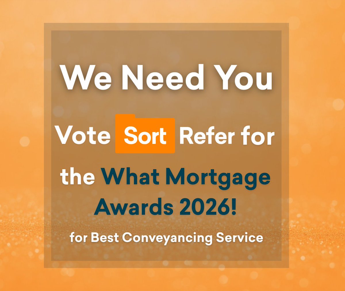 🌟 We Need Your Vote! 🌟 

We’ve entered the What Mortgage Awards for 2026 &amp; we’d love your support to help us reach the next round!
It only takes a minute 👉 orlo.uk/ZaXLc

#WhatMortgageAwards #VoteSortRefer #ConveyancingServices