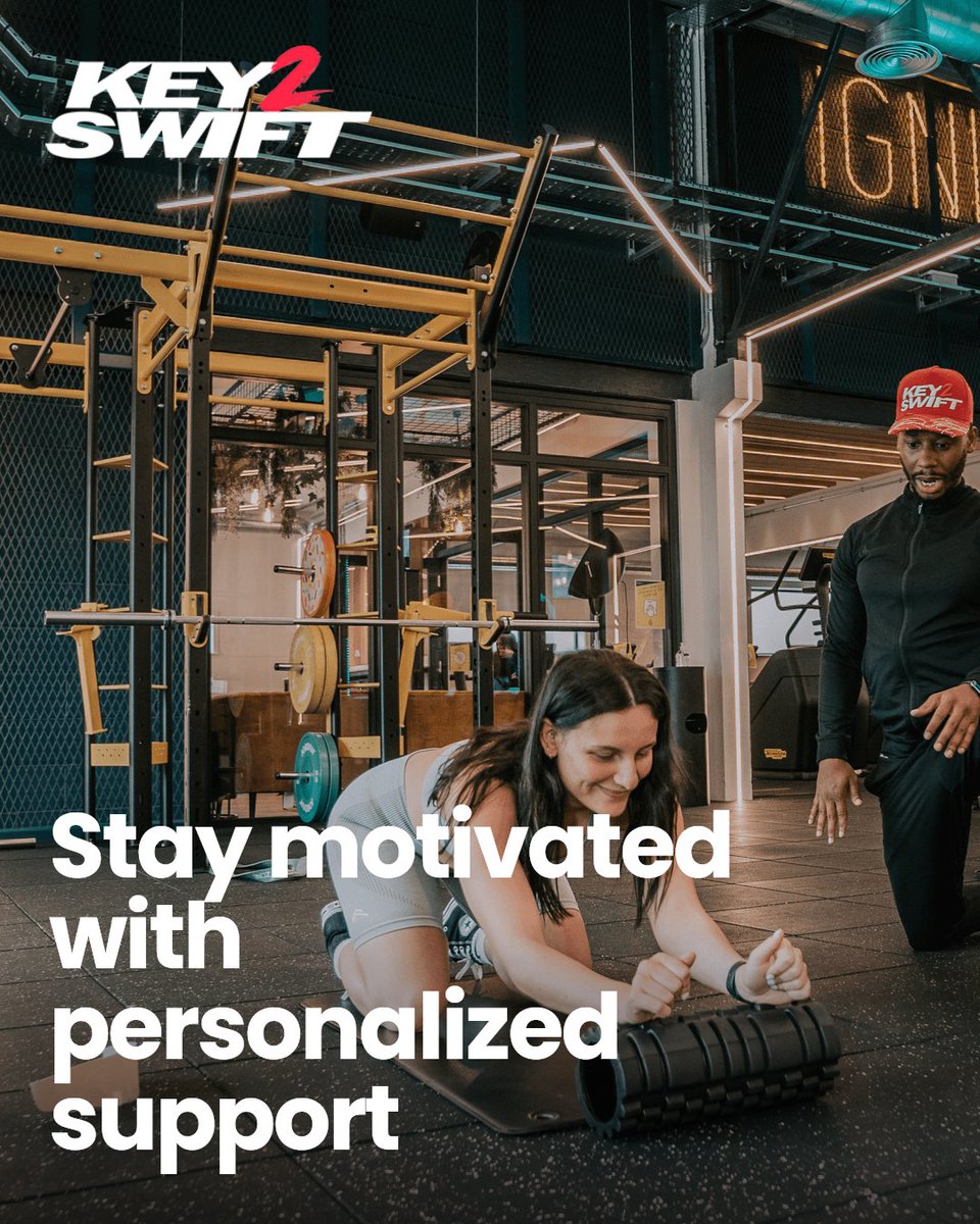 Key2Swift's tweet image. Keeping clients motivated in hybrid training means blending flexibility with personal connection. We create personalized plans, track progress, and provide accountability. Motivation dips happen. Consistent support is key. Ready to smash your goals?