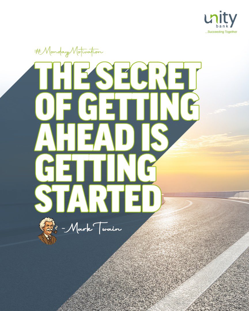 UnityBankPlc's tweet image. Success doesn’t come to those who wait, it comes to those who begin.

Start where you are, use what you have, and move forward today.

#MondayMotivation #SucceedingTogether