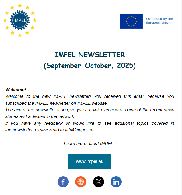 We kindly invite you to subscribe to the IMPEL newsletter to stay up to date with our work supporting the effective implementation of environmental law and promoting best practices among practitioners.

📩 Subscribe here: mailchi.mp/impel/impel-ne…