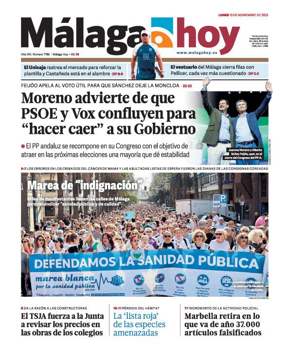 Y aquí, las portadas de hoy de los tres diarios locales de Málaga 😎: