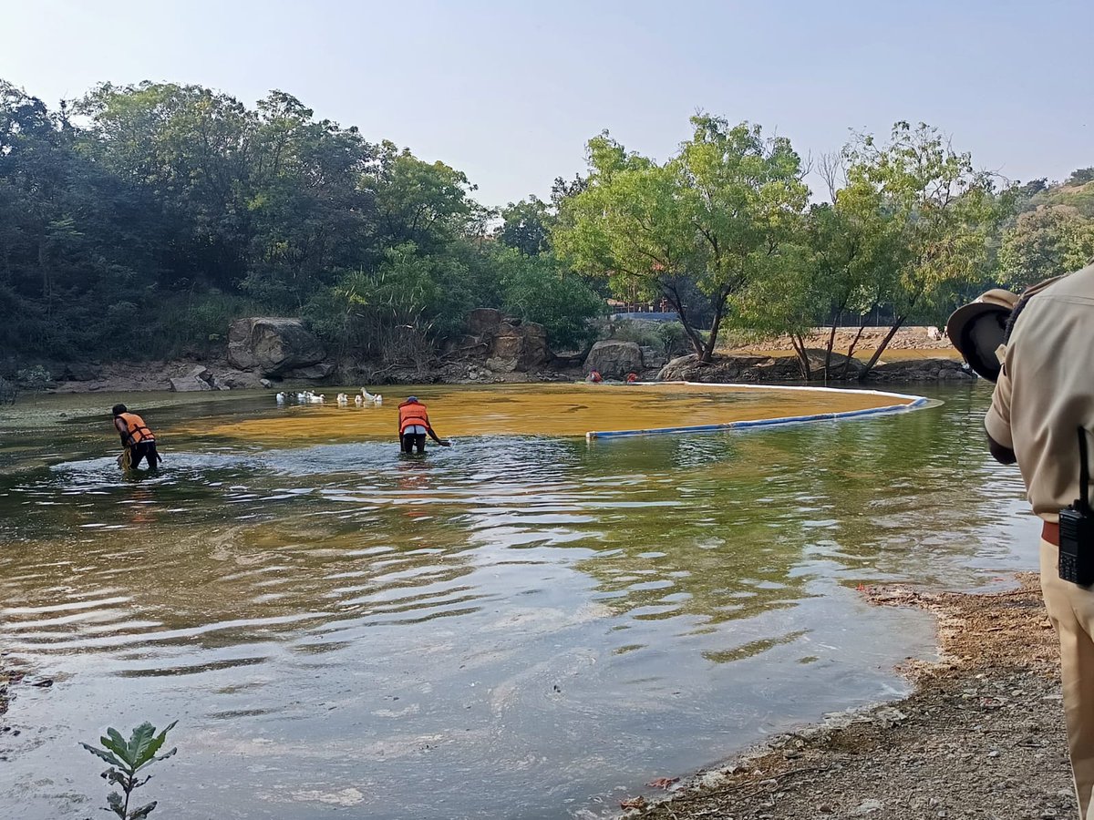 This is how Dhruvansh organization brooms water surface &amp; make lake clean &amp; beautiful. Handling lake water is cake walk if you have passionate people with regular monitoring.
My Earth My Responsibility <a href="/Comm_HYDRAA/">HYDRAA</a> <a href="/HMDA_Gov/">HMDA</a> <a href="/CommissionrGHMC/">Commissioner GHMC</a> <a href="/CollectorRRD/">Collector Rangareddy</a> <a href="/tksreedevi/">TK Sreedevi</a> <a href="/moefcc/">MoEF&CC</a>