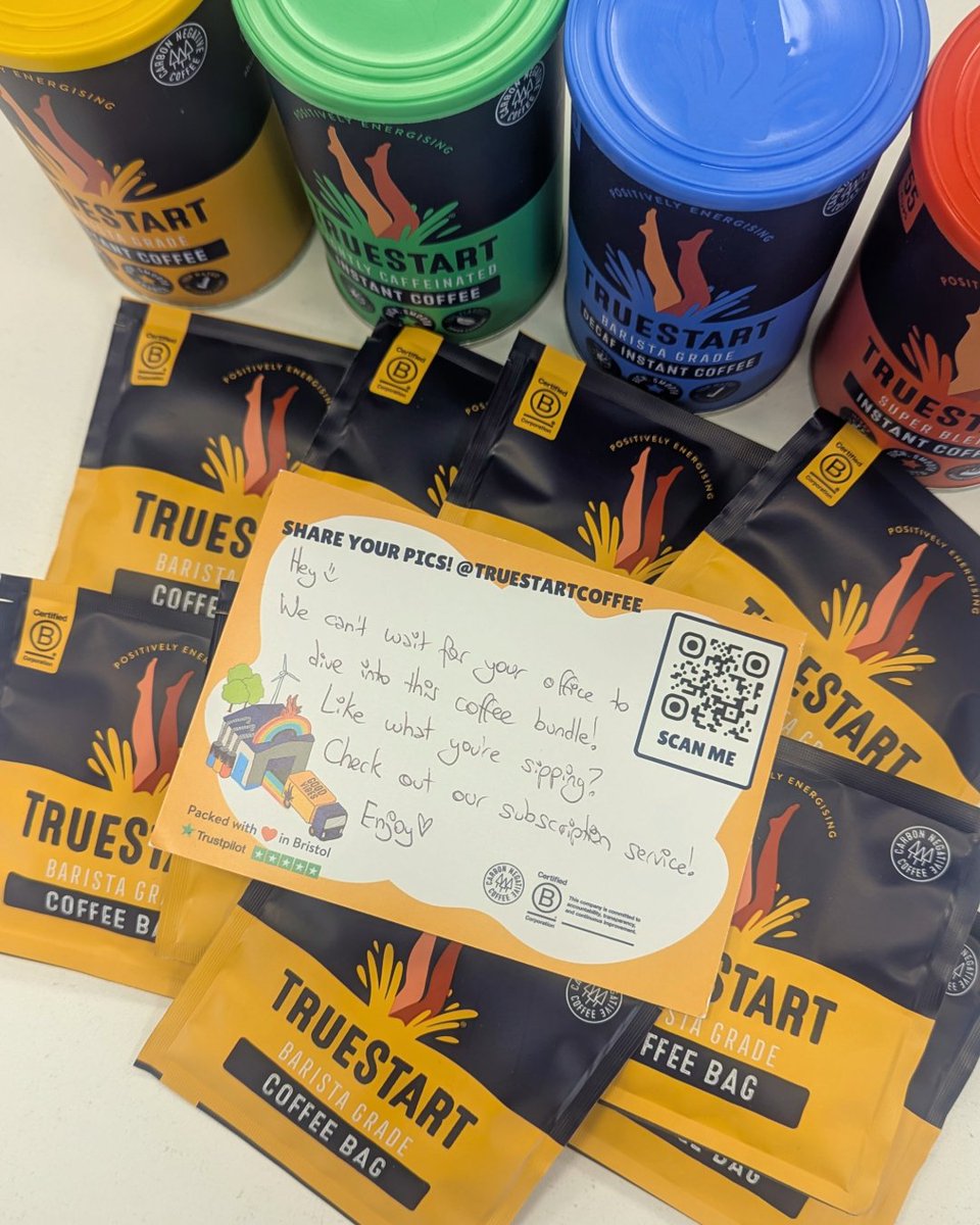 Massive thanks to <a href="/TrueStartCoffee/">TrueStart Coffee</a> for the coffee care package ☕ From decaf to lightly caffeinated, there’s a brew for every mood and our office is loving it.

Fuelled, focused, and sipping sustainably. 

Explore the range ➡️officestationery.co.uk/truestart/bran…
