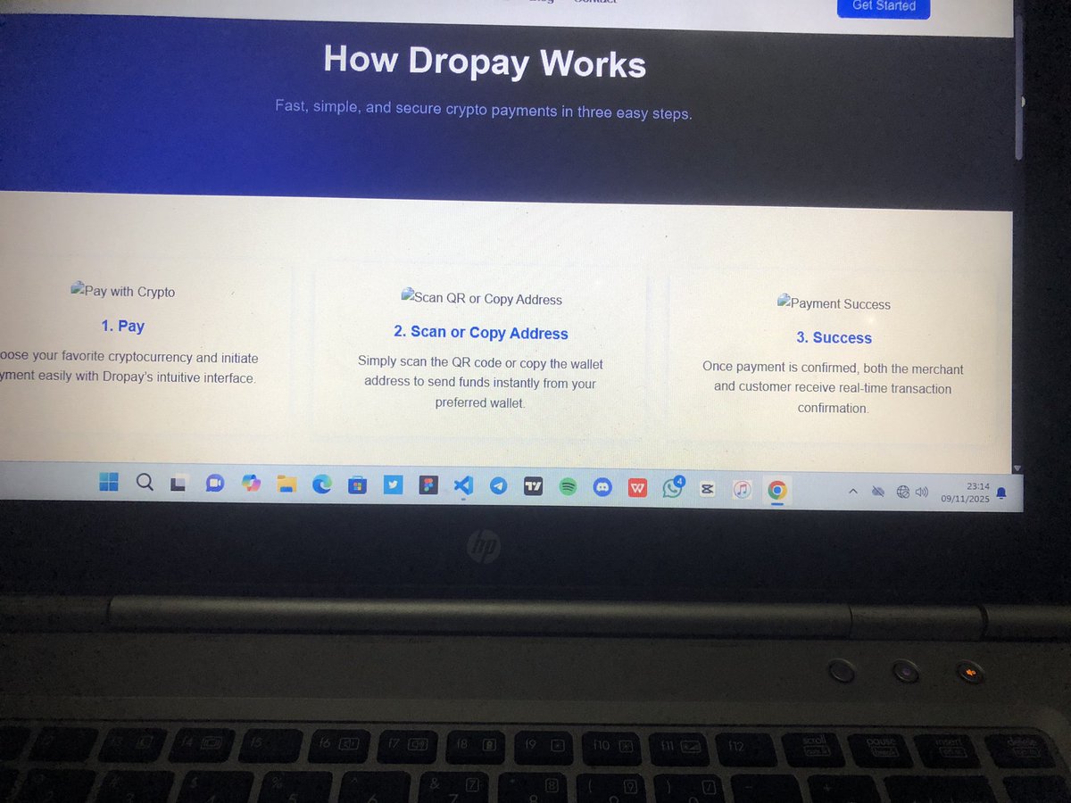 front2chain_dev's tweet image. Still working on the landing page for @dropay_ 

These will not be the final look, I guess it already looking good.