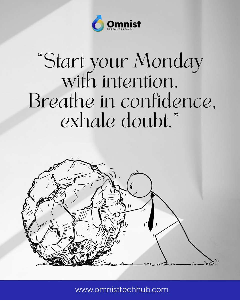 OmnistTechHub's tweet image. #MondayMotivation from #OmnistTechhubSolutions!
Start your week strong - with clarity, confidence, &amp;amp; purpose.
#ThinkTechThinkOmnist | omnisttechhub.com

#MotivationalMonday #PositiveVibes #Inspiration #Confidence #MindsetMatters #NewWeekNewGoals #BelieveInYourself #Success