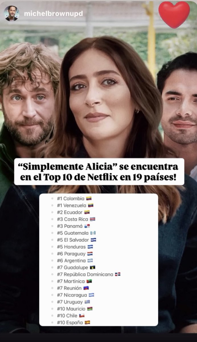Feliz de haber creado esta serie escrita junto a mi querido @estebandeelcampo producida maravillosamente por <a href="/CanalRCN/">Canal RCN</a> y <a href="/NetflixColombi2/">Netflix Colombia</a> Protagonizada por los talentosos <a href="/VeronicaOrozco/">Veronica Orozco</a> #michelbrown #sebastiancarvajal   Gracias x tan amorosos mensajes x#SimplementeAlicia