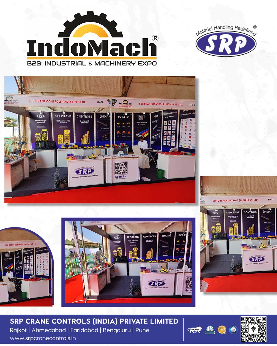 SrpPvt's tweet image. Proud to be a part of #IndoMachExpo2025 – India’s leading industrial &amp;amp; machinery showcase!
SRP Crane Controls presented smart crane control systems built for precision, reliability &amp;amp; safety.
#SRPCraneControls