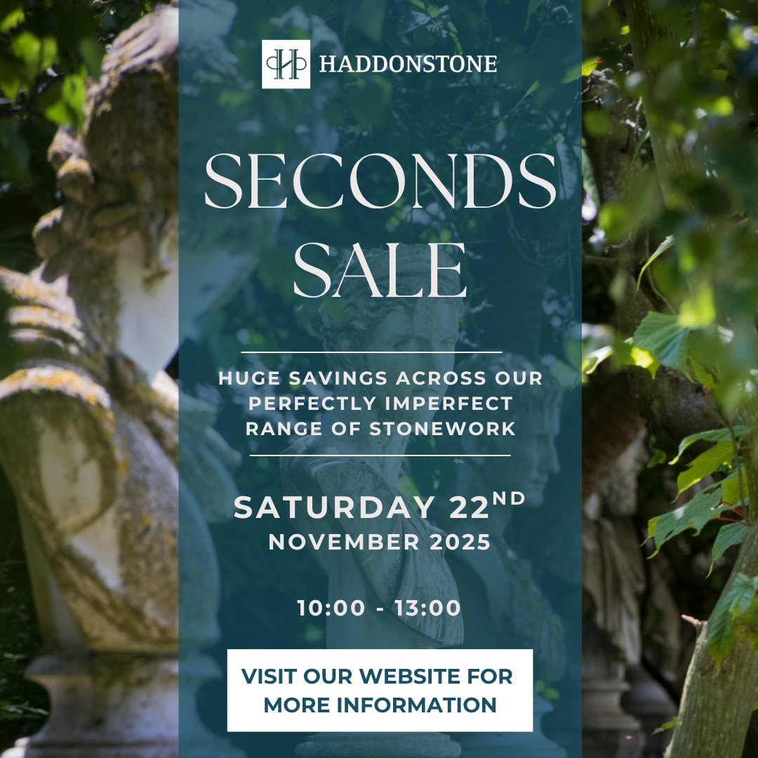 Join us a week from today at our manufactory for our Seconds Sale. 

Enjoy huge savings on a selection of Haddonstone Home and Garden designs, all in near-perfect condition. 

Don’t miss this unique opportunity! For more details, visit our website,
bit.ly/4nAwfUc