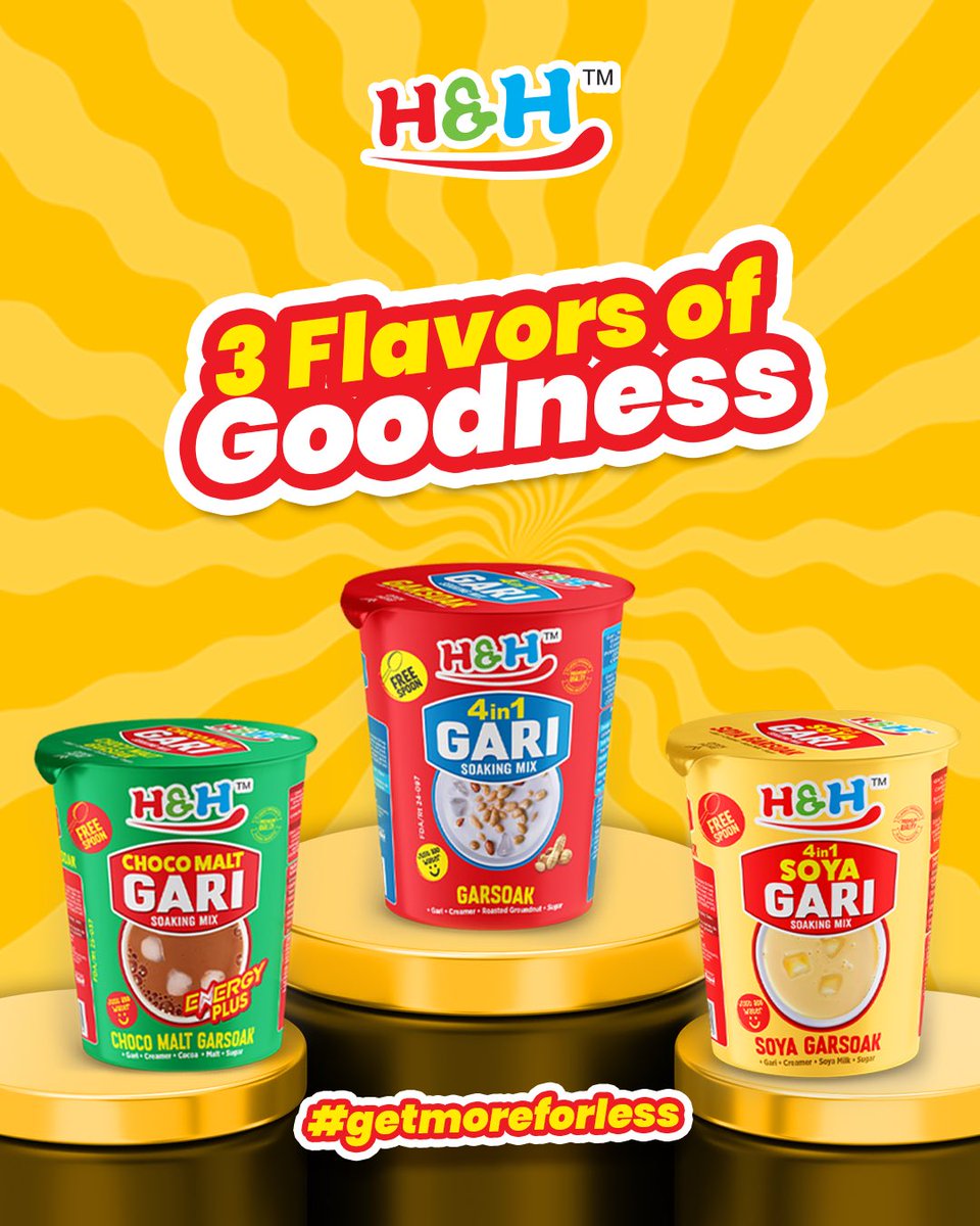 hnh_garimix's tweet image. 3 Flavours, One Vibe. 
Whichever cup you grab, it’s always a good time.

#getmoreforless #h&amp;amp;hgari
#2for5ghanacedis #smartsnack 
#Mygarimoment #weekendwithgari
#2for5challenge