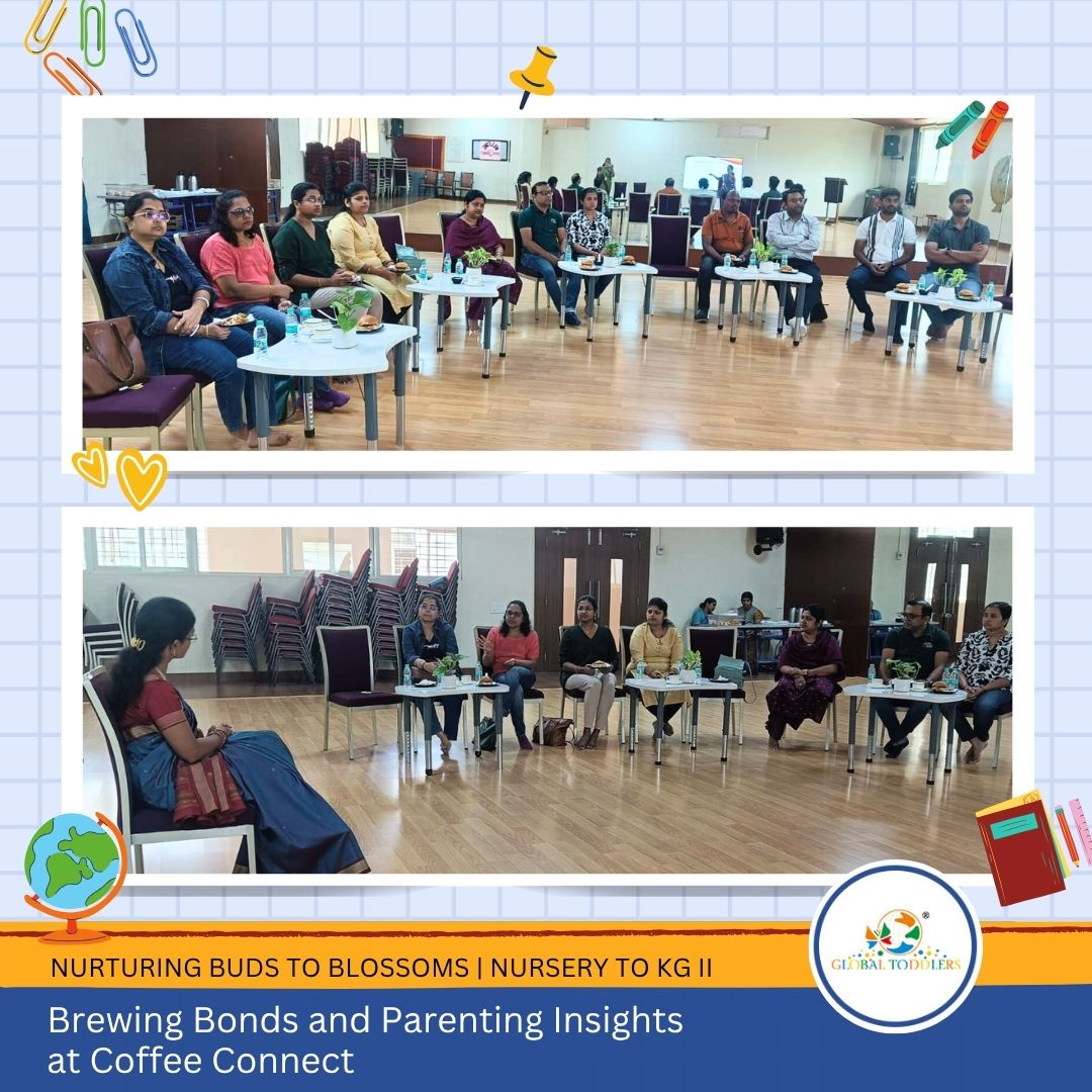 global_toddlers's tweet image. Coffee Connect ☕ | Edition 2
A warm, insightful session with our KG-1 parents led by Ms. Bibhudutta Satpathy. 💫
Together, we explored simple ways to nurture toddler behaviour—strengthening the home–school bond. 💛

#GlobalToddlers #gtjoyfullearning #coffeeconnect #parenting