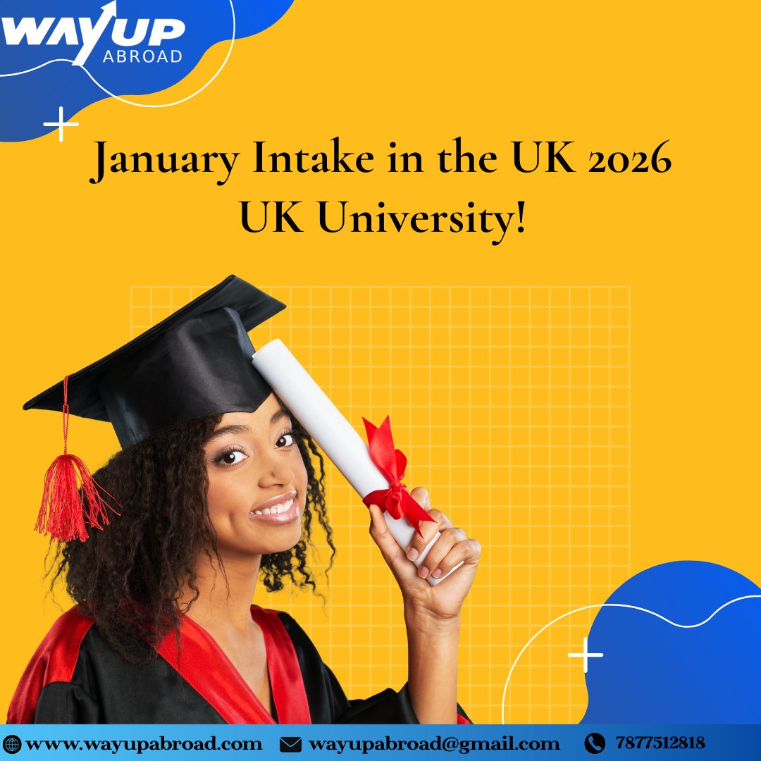 AbroadWayUp's tweet photo. Don’t miss the UK January Intake 2026! Apply now for top-ranked courses, easy admissions, and post-study work opportunities.

visit: https://t.co/jLVBllVo6A

#ukjanuaryintake, #studyinuk, #ukuniversities, #ukstudents, #studyabroad, #wayupabroad https://t.co/B75xEzipKE