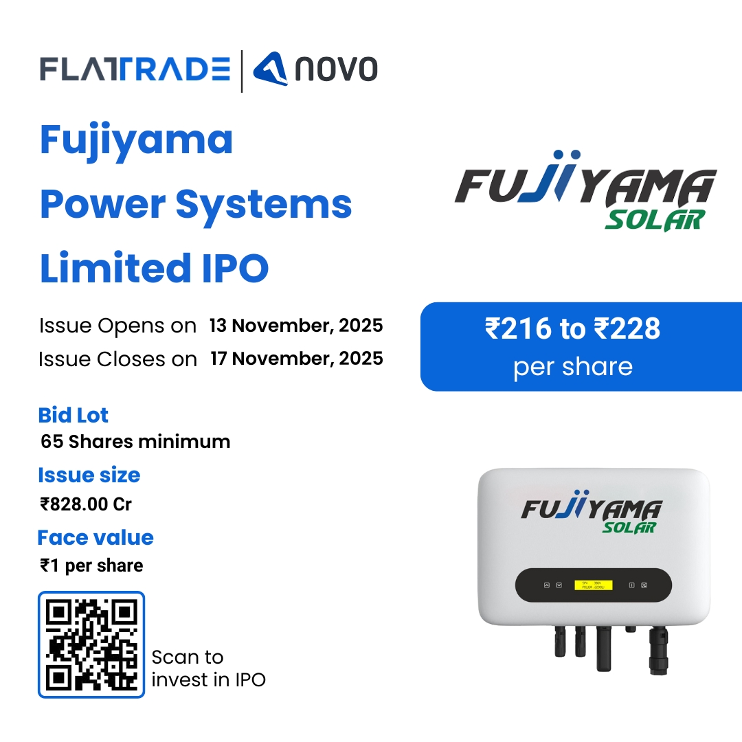 Flattradein's tweet image. Fujiyama Power Systems IPO 🔋
The company operates in the power and solar equipment segment, offering energy-efficient solutions.

Apply for IPO: novo.flattrade.in 

Know more: flattrade.in/kosh/fujiyama-… 

#FujiyamaIPO #CleanEnergy #PowerSystems #IPOWithFT #IPOAlert #IPO…