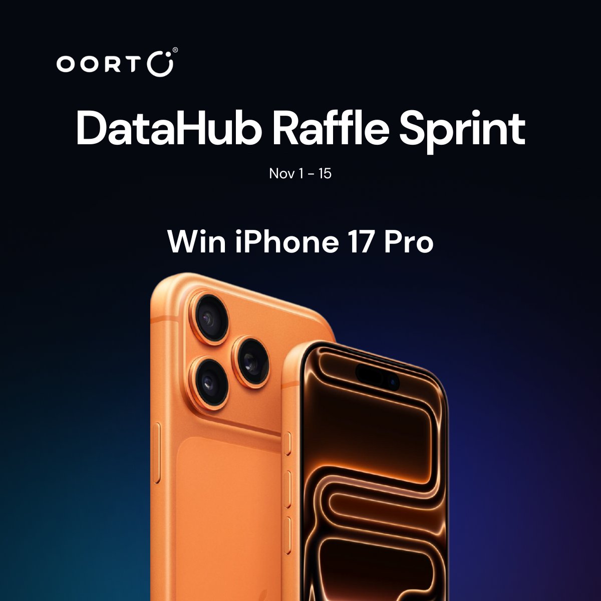 OORT_DataHub's tweet image. ⏳ Time’s ticking! Just 5 days left to enter the DataHub Raffle Sprint and win an iPhone 17 Pro! 
🔗 oortech.com/oort-datahub-b…

#iPhone17Pro #iPhone #OORTDataHub