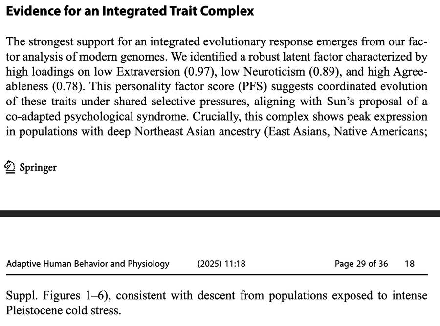 arcticinstincts's tweet photo. UofChicago psychologist Dan Freedman found half a century ago that East Asian & Native American babies were calmer than Caucasian & African ones. This finding is consistent w my empirical analysis of Inuit/Polar worker data paper, neuroimaging scans, & Piffer's genomic studies. This is more robust & supported by multidisciplinary evidence than 99% of social psych theories but which university these days would teach this? 
https://t.co/Jjr1jQKr9S
https://t.co/cOHFSuwGOM
