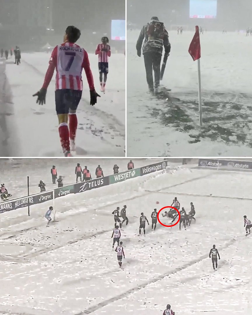 ESPNFC's tweet image. Wild conditions for the Canadian Premier League final in Ottawa 🤯❄️
 
Didn’t stop David Rodríguez from scoring a ridiculous bicycle kick 🤩