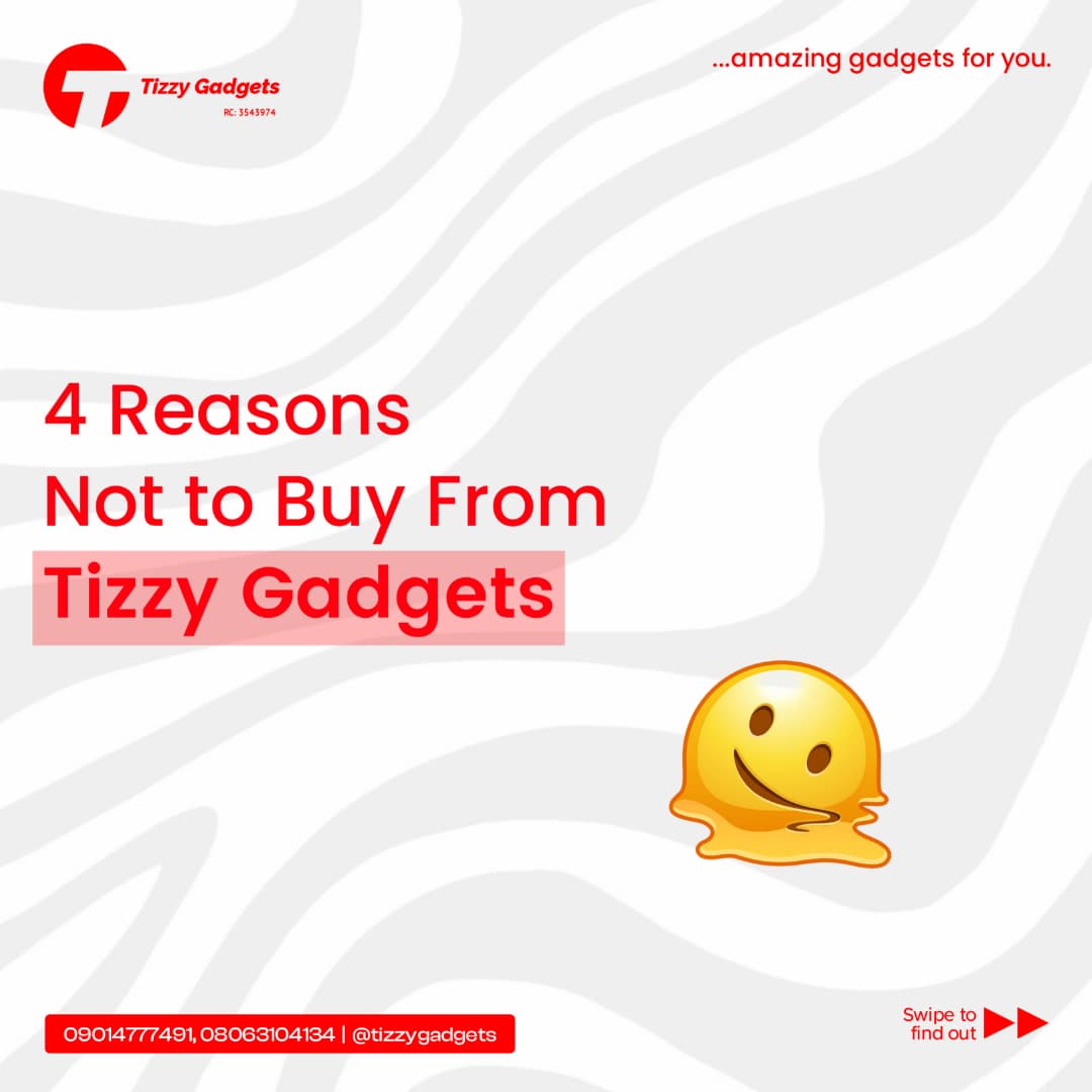 tizzydgreat_'s tweet image. Stop buying stress 😅
Buy smart. Buy from Tizzy Gadgets —
Where quality meets vibes 🔥
#TizzyGadgets #TechTok #GadgetGoals #BuySmart #qualityyoucantrust