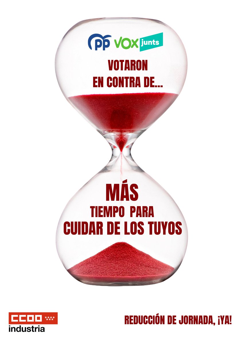 industriaccooma's tweet photo. CCOO Industria Madrid
¿Por qué importan las 37,5 h?
Significa salud, conciliación y empleo, repartir oportunidades, reducir la fatiga, mejorar la conciliación repartir empleo para todos y todas. VIDA
Es una medida real para que todas y todos vivamos mejor. https://t.co/5JTSc8vK6h