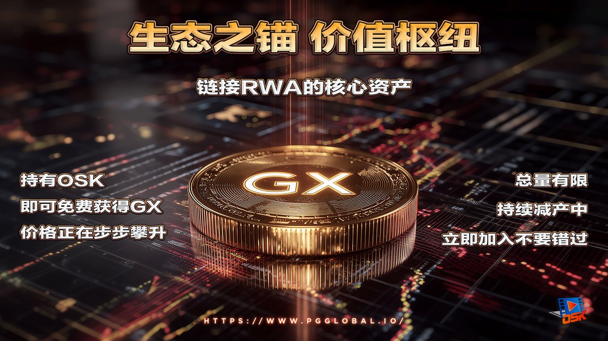 OSK_Continue's tweet image. GX —— 生态之锚，价值枢纽。
让信念有形，让贡献有价🔥
持有 $OSK ,即可免费获取 $GX

#OSK #GX #TRON #PanguCommunity