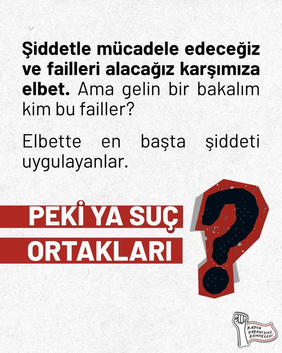 Suçlulardan da suç ortaklarından da hesap soracağız. Şiddet iktidarınızdır #suçlusunuz

➡️ tkp.org.tr/kdk/kdklar-25-…