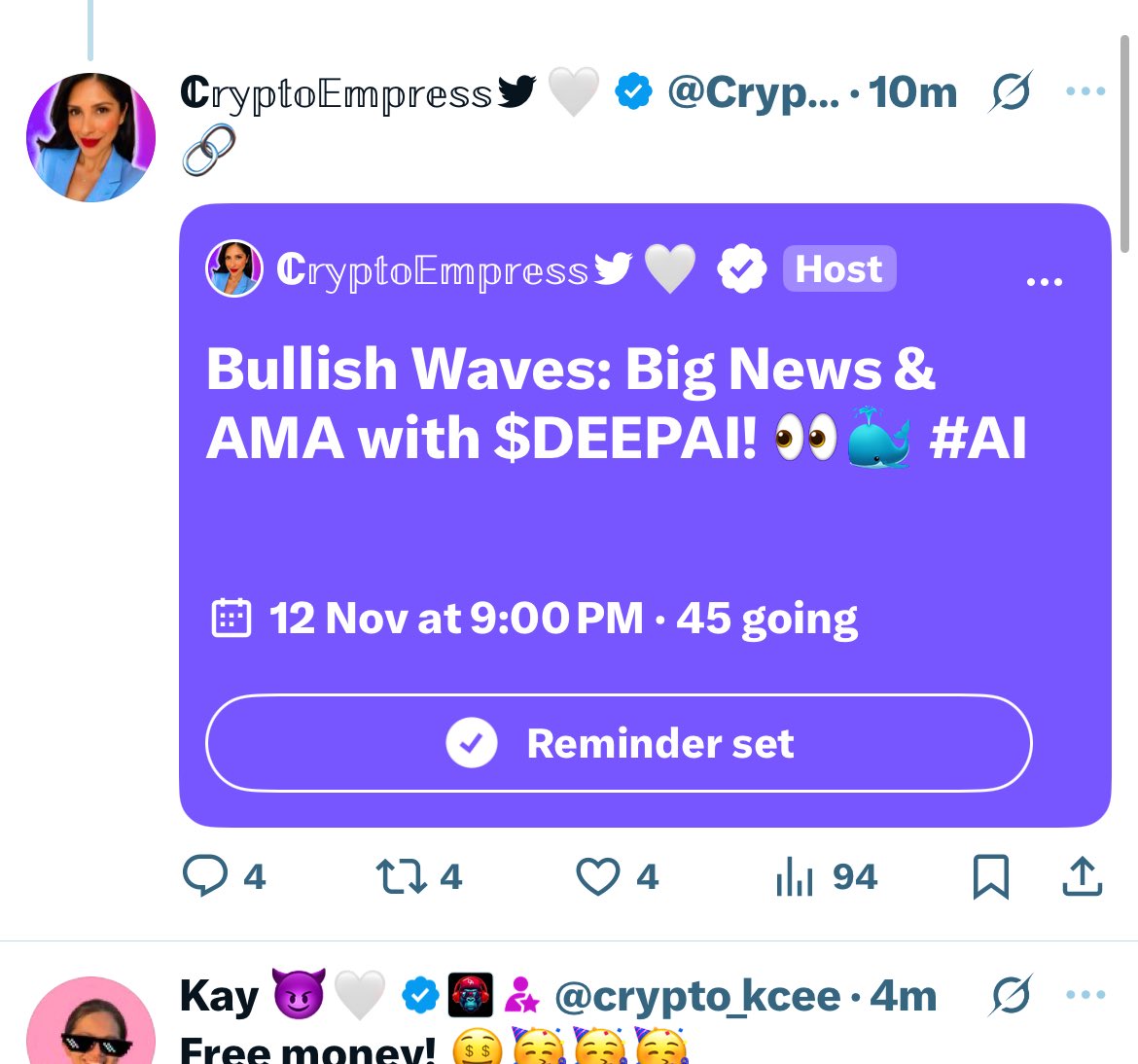 saaduabbahmusa's tweet image. ocked and loaded for the $DEEPAI AMA! 💎🚀 Following, tagging, and ready to bag that $50 — let’s build and earn together! 🧠🔥 #DeepAI #Web3Community

@iampt003 

@PT003_backup 

@Suka807