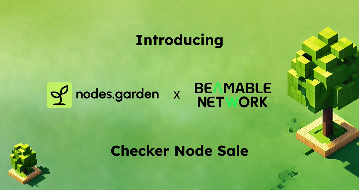 nodes_garden's tweet image. 🚀 Partnership Announcement: @nodes_garden × @BeamableNetwork 

We’ve opened sales for Beamable Checker Node licenses — here’s how to grab yours:
1️⃣ Go to nodes.garden/dashboard/proj…
2️⃣ Connect your wallet &amp;amp; top up $400
3️⃣ Enter your Solana wallet, use code &quot;NGChecker&quot; for a $50…