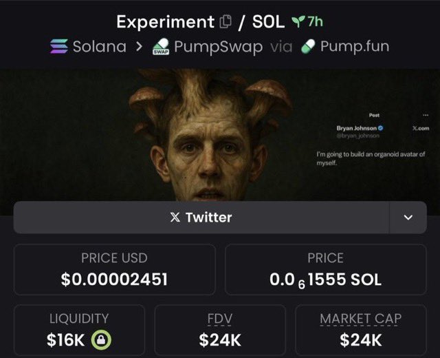 finitycoinr's tweet image. From stealth mode to full spotlight 🪙

$Experiment just surged from $24K → $171K Mcap!  The momentum is real, and early movers are already riding it.

DM me to get in before the next one takes off 

#Experiment #CryptoAlpha #NextBigMove #MomentumPlay #EarlyGains