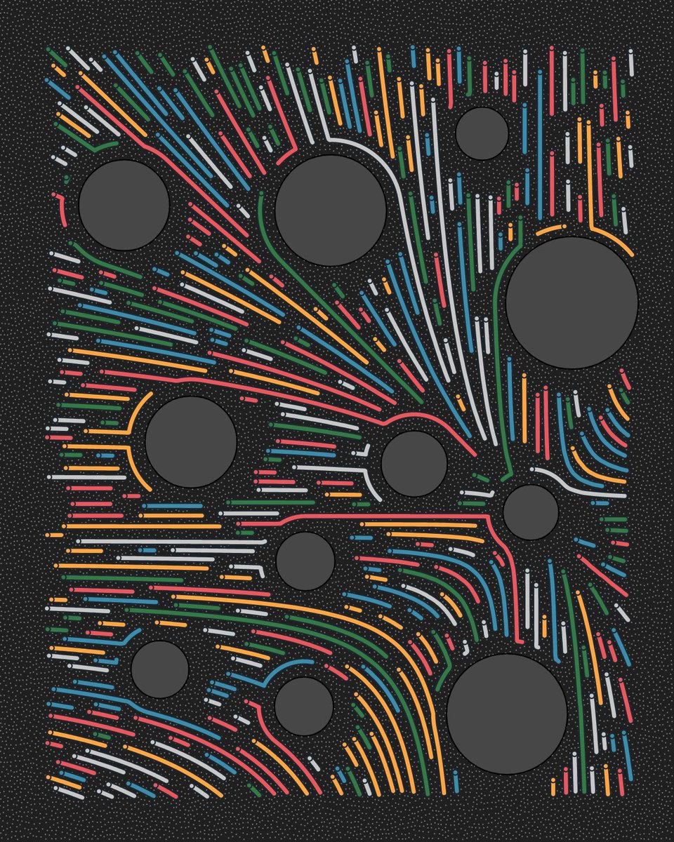 nftartcards's tweet image. gm☕️ Happy Monday fam☀️

Avoidance #75 by @Unordered__list on 
@fx_hash_ 

Created with Javascript and p5js. Each bar steers clear of the other bars and balls.

#generativeart #genart #codeart $fxh