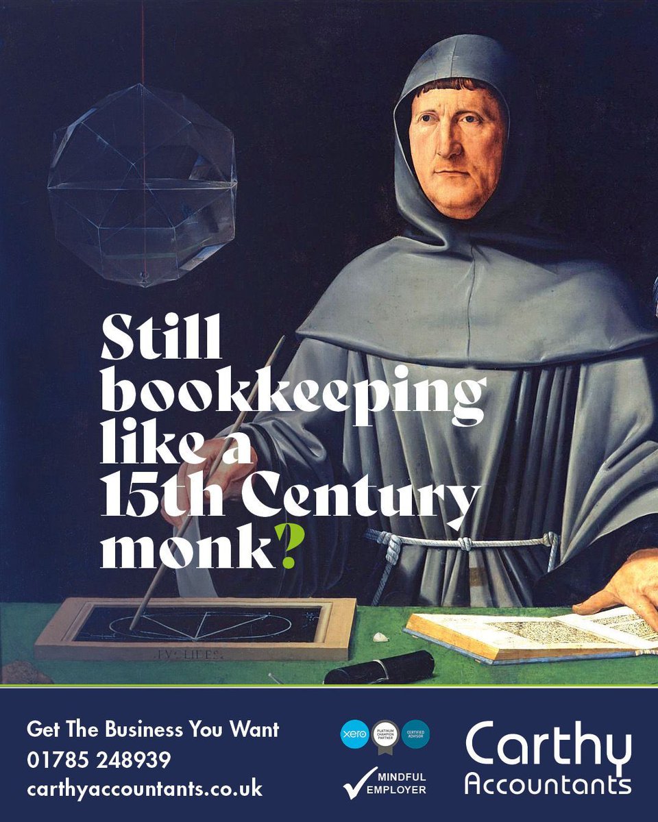 Today is International Accounting Day...

The industry has changed a bit over the years: From a 15th Century monk to 21st Century cloud...

Get in touch (link in comments or profile) and let's help you get the business you want!

#InternationalAccountingDay #MTD #Xero