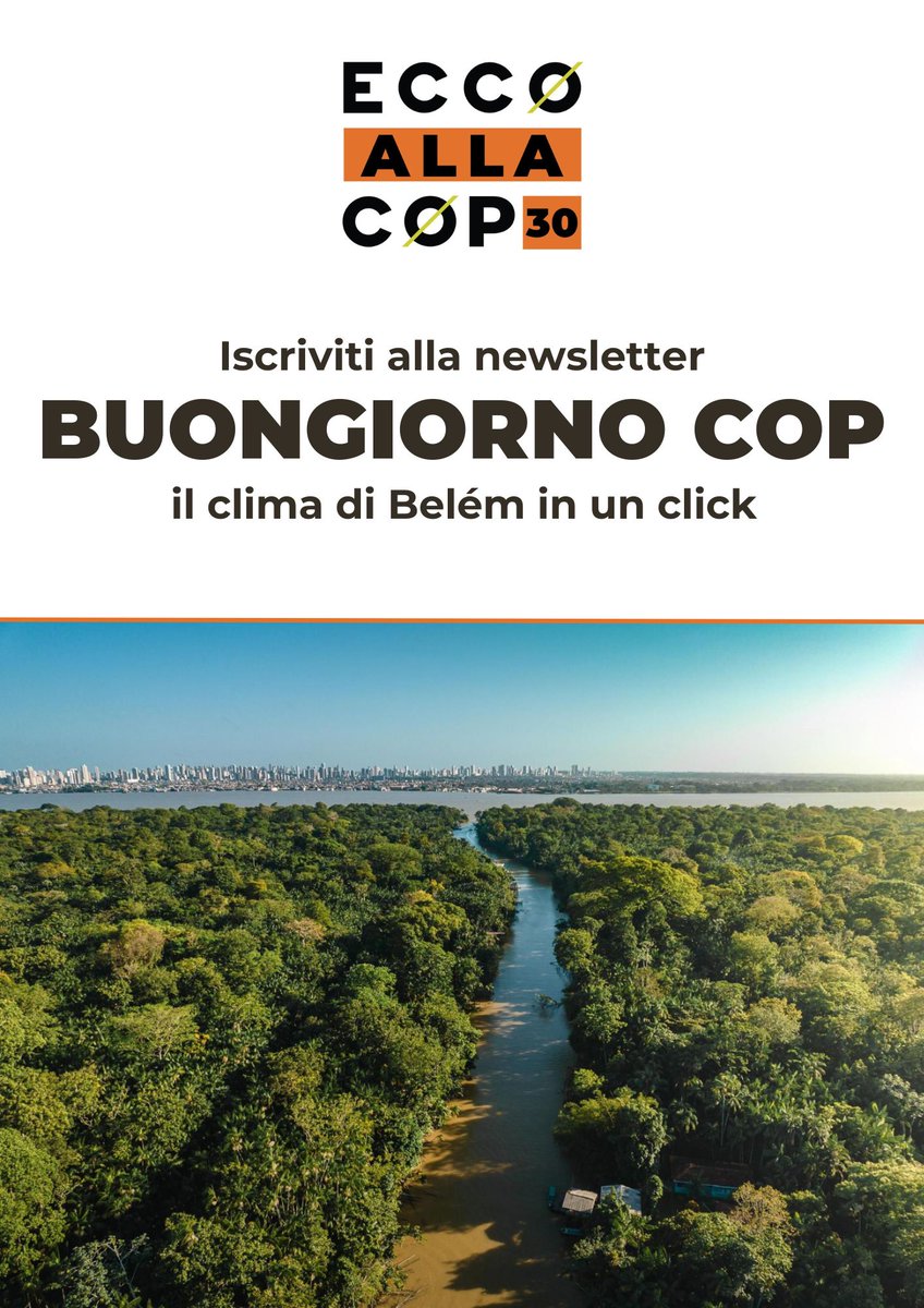 📩 Sarà la COP della verità?

Lunedì 10 novembre 2025, Belém, Brasile, primo giorno della #COP30.

Leggi l'episodio e iscriviti a Buongiorno COP qui 👇 
mailchi.mp/eccoclimate/bu…