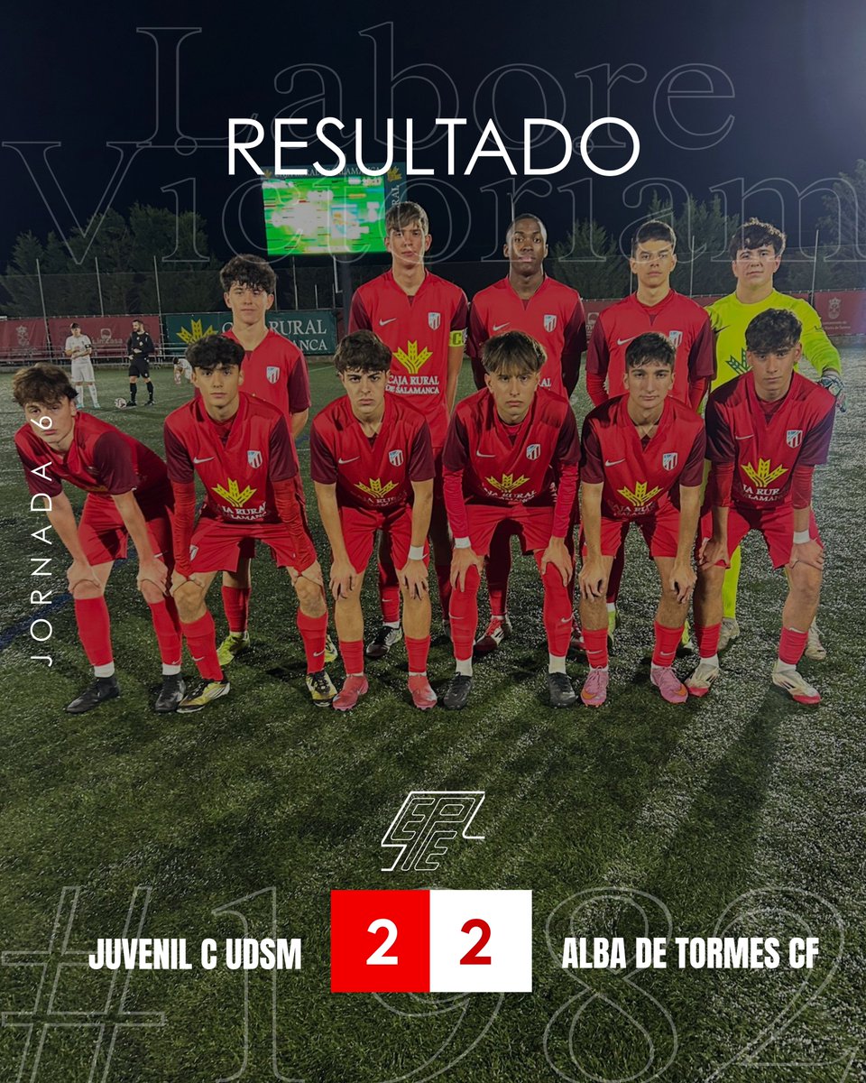 🔴⚪ #AcademiaUDSM 

Jornada 6 -

Juvenil C UDSM 2-2 <a href="/AlbadeTormesCF/">Alba de Tormes CF</a> 

⚽ Rodero
⚽️ J. Polanco 

#OrgulloUDSM | #LaboreVictoriam
