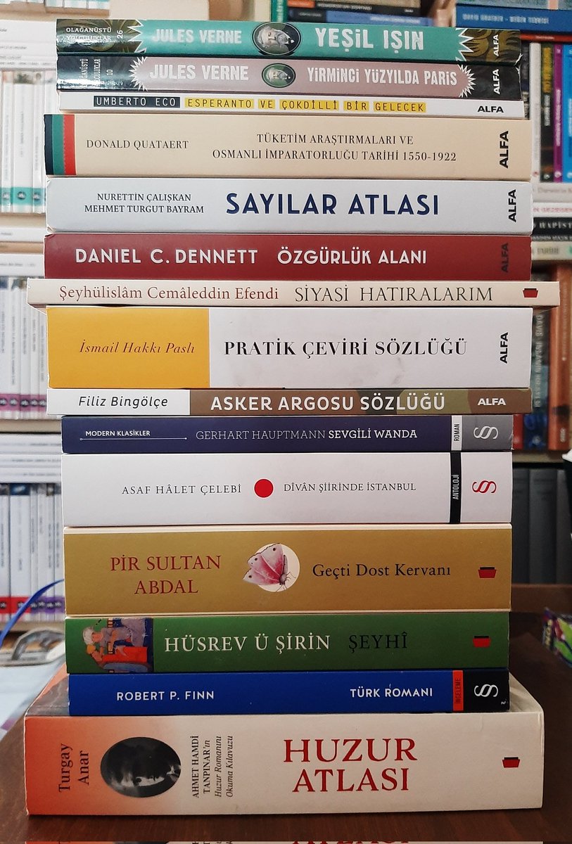 Bugün kitaplığıma katılanlar.