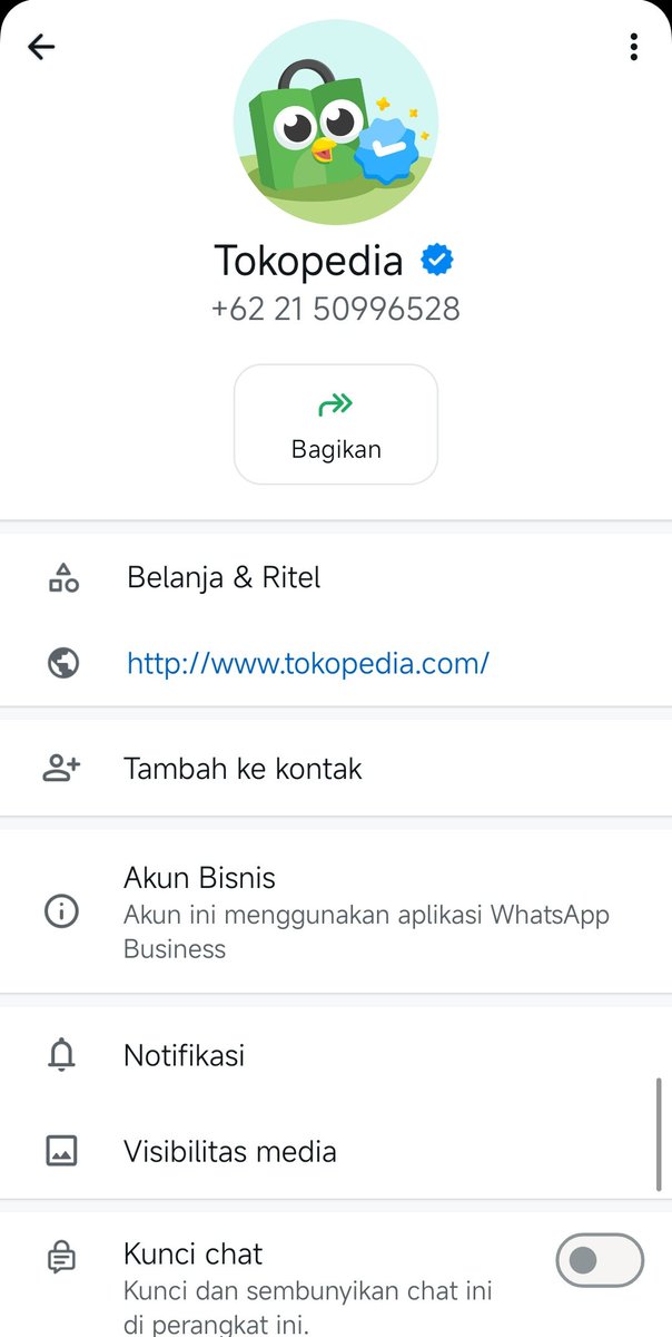Saya cek barang saya ga ada di akun  <a href="/tokopedia/">Tokopedia</a> saya. Saya sptnya tertipu. Pembayaran sdh dilakukan. Tapi ga ada daftar pesanan saya. Verifikasi  dapat dari no ini. 

Hati-hati. 

Tolong bantu <a href="/TokopediaCare/">TokopediaCare</a> .