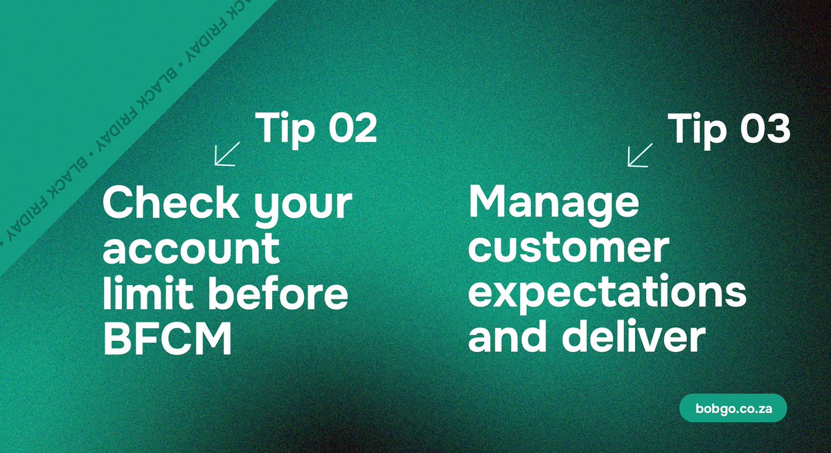 With #BobGo, you’re never alone – we put the Go in Bob Go on Black Friday, and every day 📦. Learn more here: bobgo.co.za/bfcm/?utm_sour….