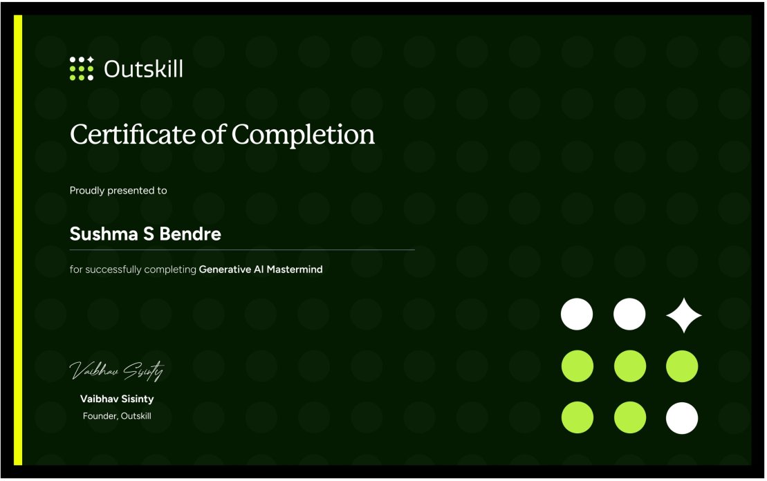 sushma_bendre's tweet image. 🤯 48 Hours That Changed Everything: OutSkill AI Mastermind! 🚀

-Creative Supercharge: Hands-on with MidJourney/Runway. AI is the ultimate amplifier for human imagination.

AI Co-Pilot: It's a partner for innovation, not a replacement. Time for a mindset shift!

#Outskill