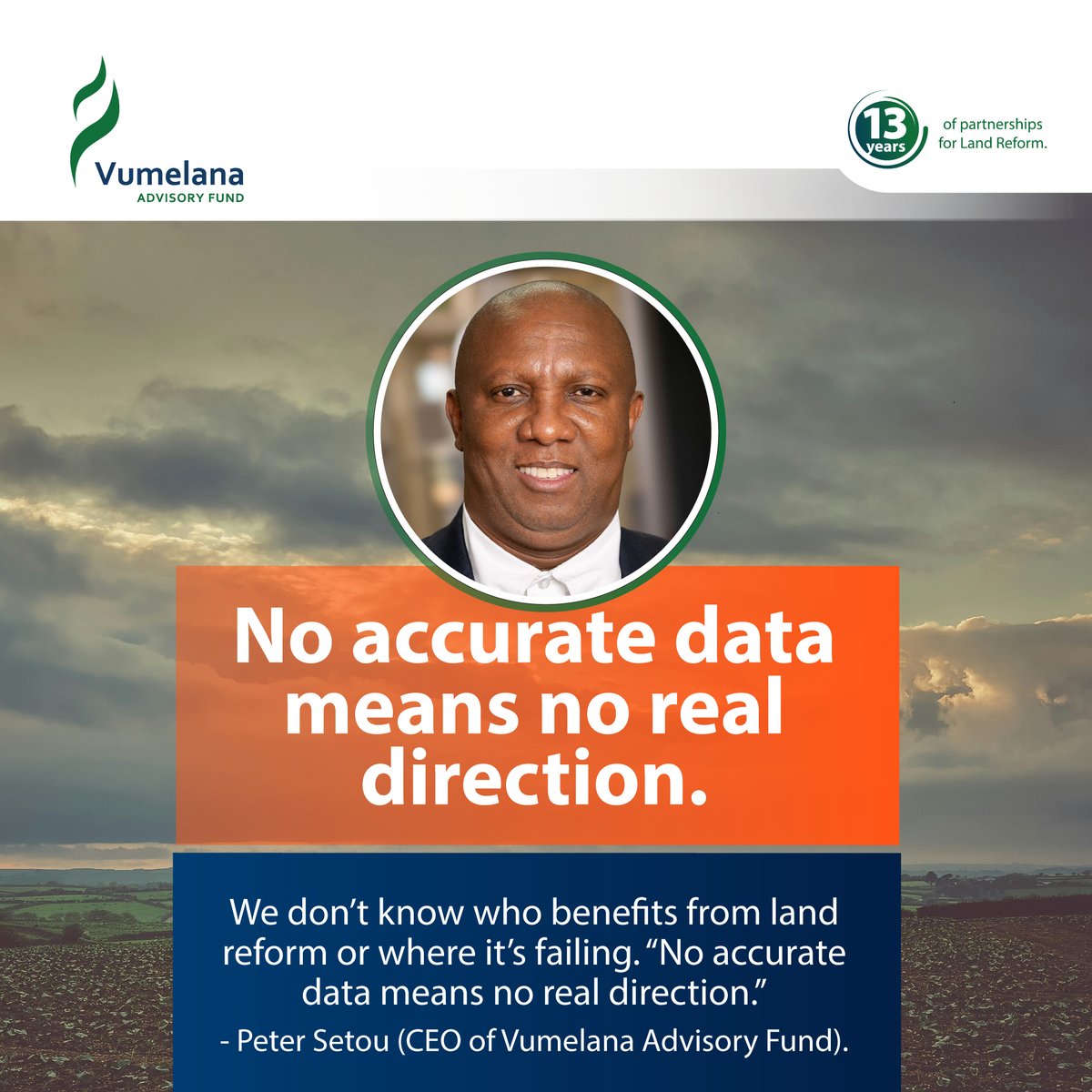 vumelana's tweet image. We don’t know who benefits from land reform or where it’s failing. “No accurate data means no real direction.” - Peter Setou (CE of Vumelana Advisory Fund).
#LandReform #DataMatters #Accountability #Policy