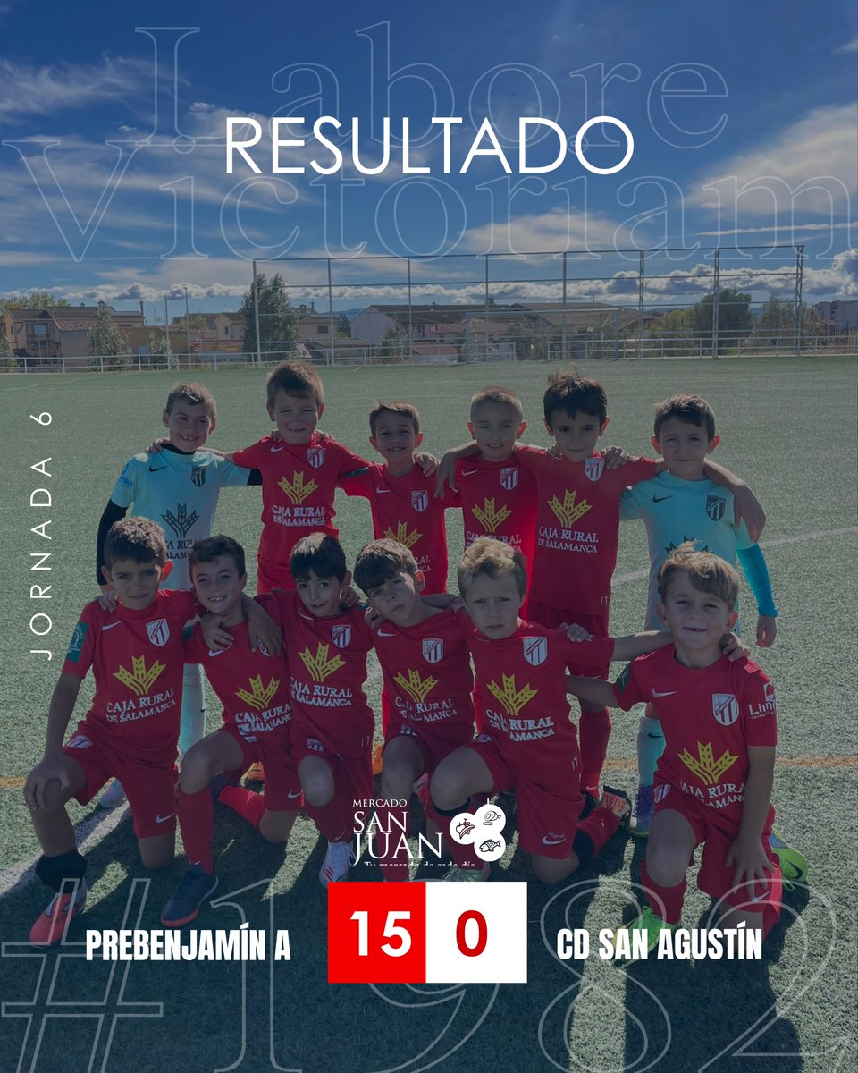 🔴⚪ #AcademiaUDSM 

Jornada 6 -

Prebenjamín A UDSM 15-0 CD San Agustín 

⚽️⚽️⚽️ Lucas Mateos
⚽️⚽️ Thiago
⚽️⚽️ Miguel
⚽️⚽️ Lucachas
⚽️⚽️ Lucas Pérez
⚽️⚽️ Enzo
⚽️ Roberto
⚽️ Héctor

#OrgulloUDSM | #LaboreVictoriam