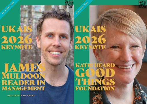 Join our Keynotes James Muldoon (University of Essex) and Katie Heard (Good Things Foundation) at #UKAIS2026 which will be held in the University of Sheffield on the 9th/10th of April 2026. Full conference details at:  ukais.org/2026-conferenc…