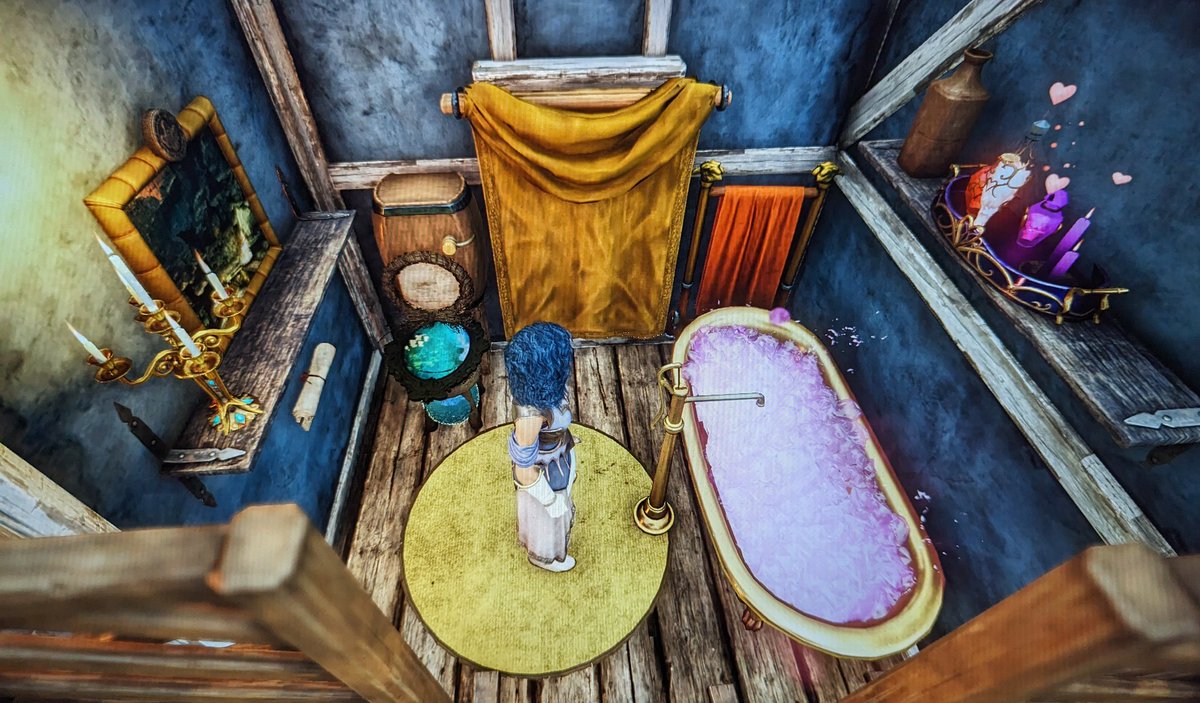 Repost of my bathroom in Cutlass  <a href="/playnewworld/">New World: Aeternum</a> can sit on the toilet 🤣 #Valhalla #SoulSentinels #untilthefiresburnout