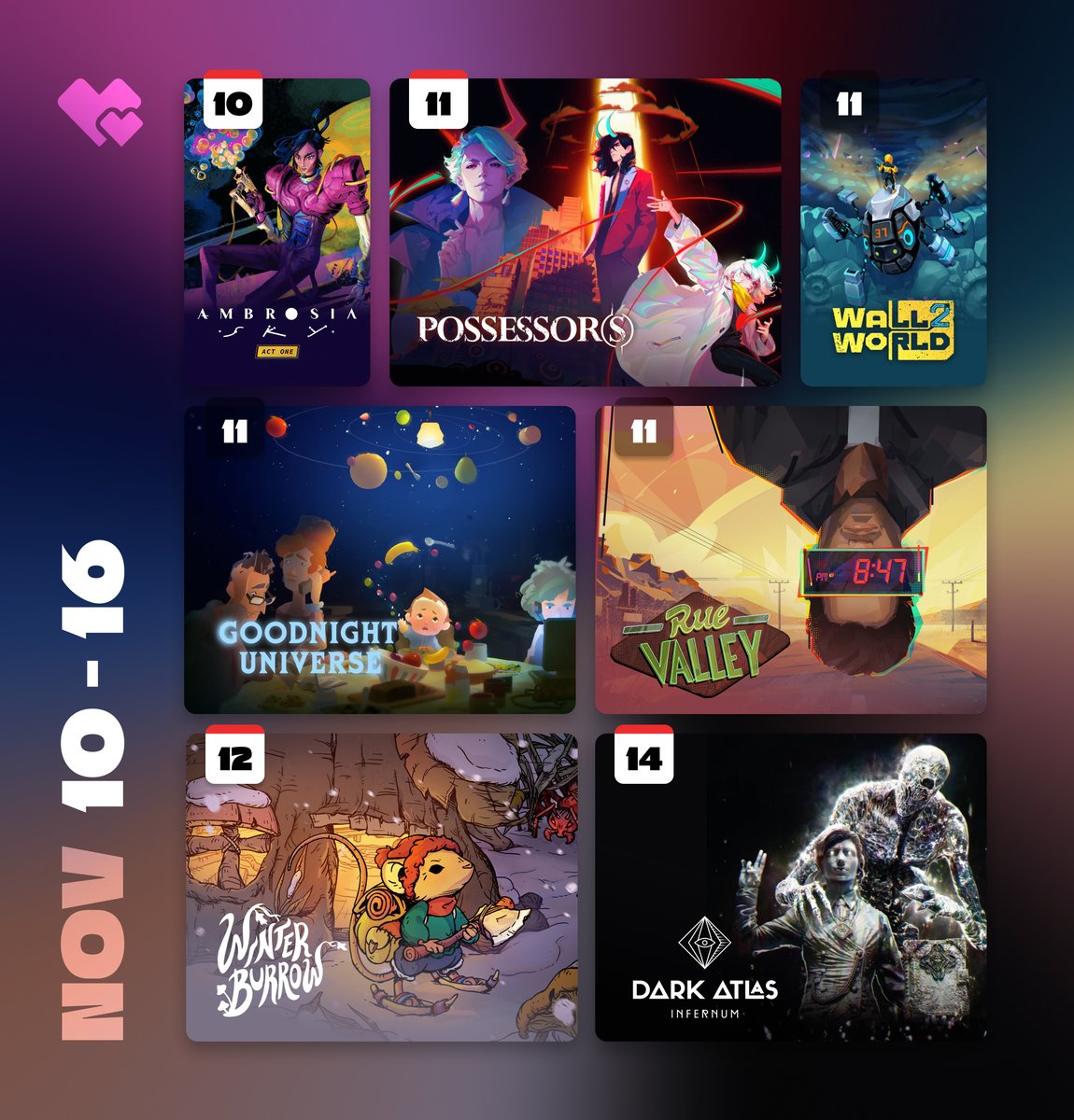 This week on lovely #indiegames 💚💜