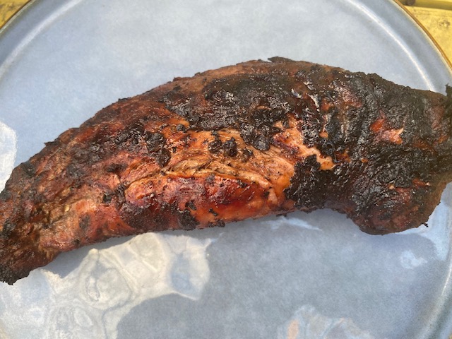 v224info's tweet image. First time smoking pork tenderloin how did I do? 
Served with a scotch bonnet, onion and apple sauce.
#grilling #smoke #pork