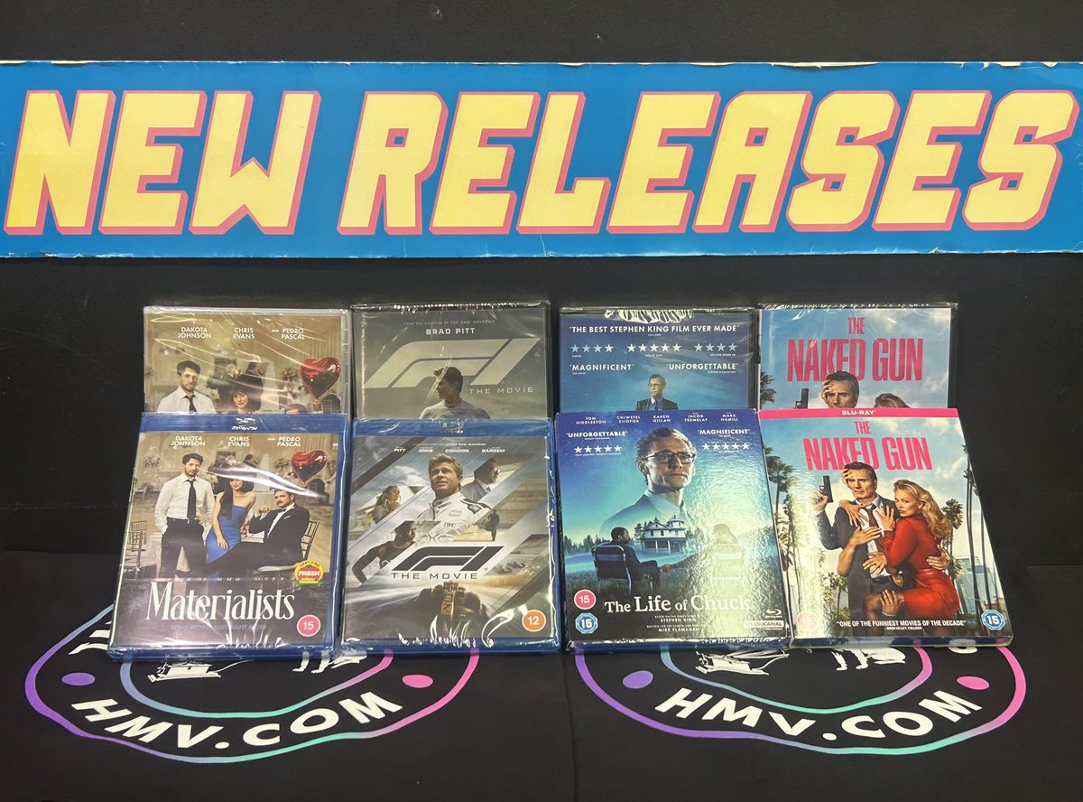 Come get this weeks new releases including F1 and The Naked Gun!! 
.
#hmv #hmvburton