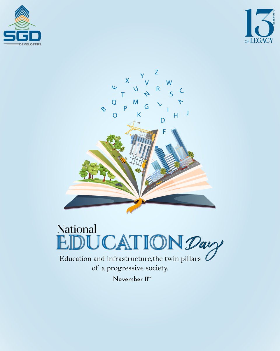 SGD_Developers's tweet image. &quot;Building Knowledge, Building Nation – Celebrating National Education Day with SGD Developers 📚🏙️&quot;
✦🔗 Visit Our Website: sgddevelopers.com
Visit the link in the bio to know more.
#SGDDevelopers
#NationalEducationDay2025
#EducationForProgress
#BuildingFutureTogether