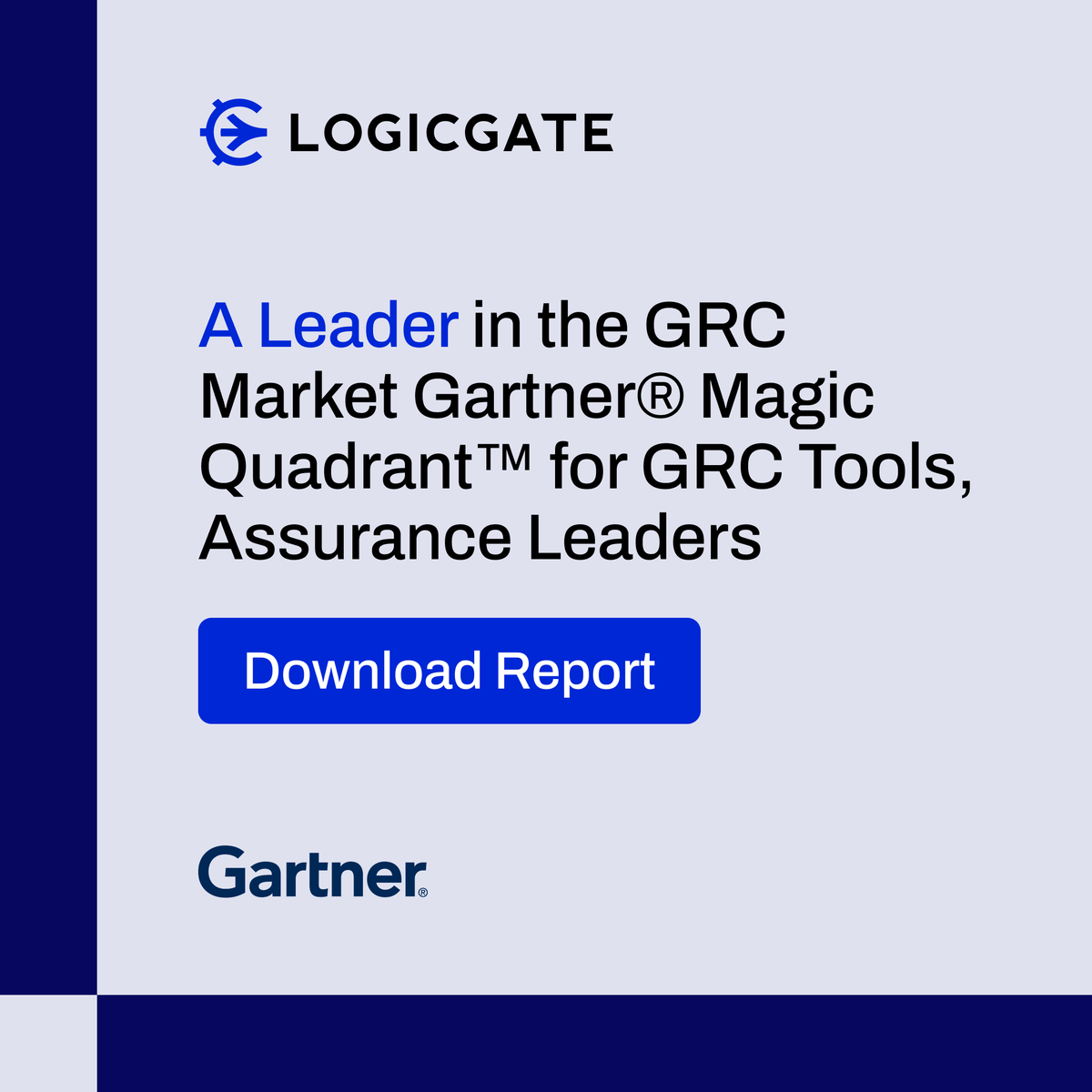LogicGate's tweet image. LogicGate is A Leader of the Gartner® Magic Quadrant™ for #GRC Tools, Assurance Leaders! 💪✨🚀

To us, it&apos;s proof that the future of #RiskManagement is smarter and already here.

Check out our blog to learn more: logicgate.com/blog/understan…