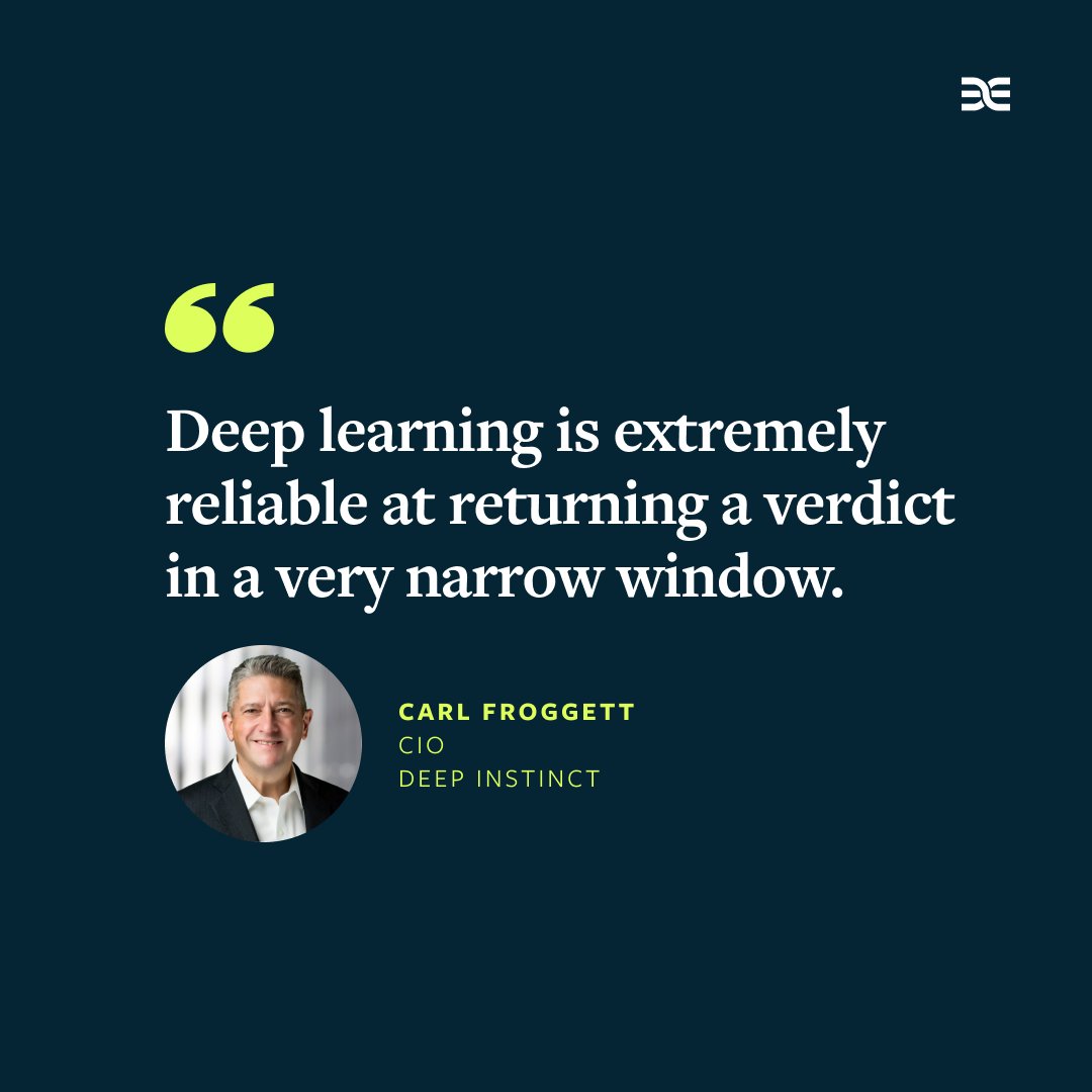 DeepInstinctSec's tweet image. Our CIO @xkerminate recently joined The Segment to map #cybersecurity’s shift from early-2000s compliance to a true business enabler.

Carl also explained Deep Instinct’s one-of-a-kind #DeepLearning approach &amp;amp; why it’s critical in the era of #DarkAI 🎧 bit.ly/4oyfScj