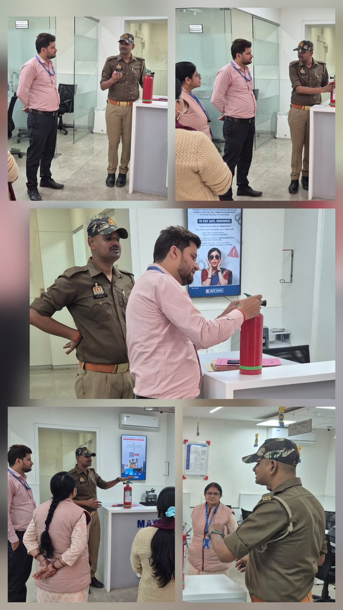 CfofsAz's tweet image. मुख्य अग्निशमन अधिकारी,आज़मगढ़ के निर्देशानुसार स्कीम न.1 के तहत दिनांक 10.11.25 को आज़मगढ़ के विभिन्न बैको व करेंसी चेस्ट में अग्निशमन मॉकड्रिल एवं इवैक्युएशन अभ्यास कराया गया तथा सभी स्टाफ को आपातकालीन परिस्थितियों से निपटने एवं अग्निशमन यंत्रों के प्रयोग का प्रशिक्षण दिया गया