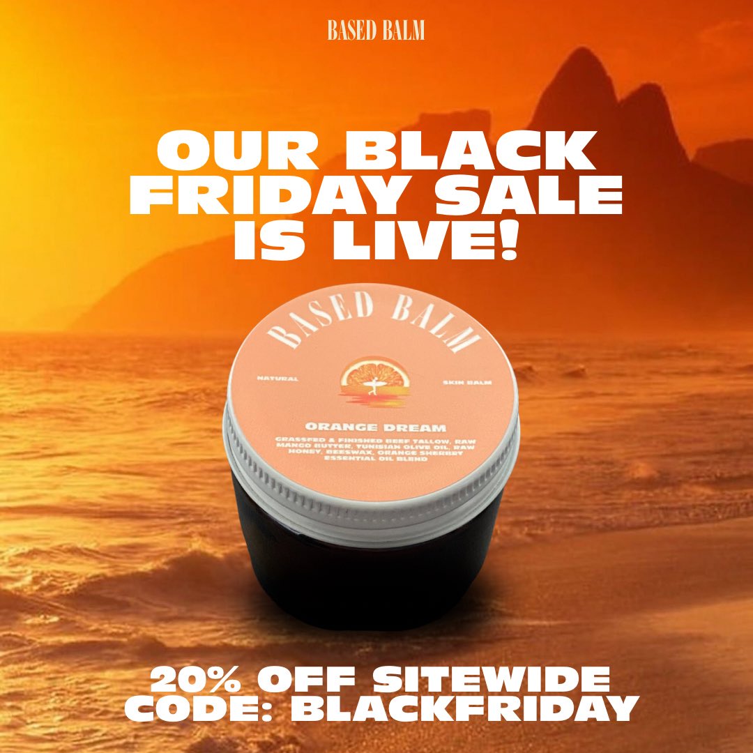 basedbalm's tweet image. Our Black Friday sale is live. Enjoy 20% off sitewide through Black Friday. Now is a great time to stock up on our aesthetic self care products for yourself (or others for gifts). 

Just use code ‘BLACKFRIDAY’ at checkout to save 20%

We appreciate everyone’s support in advance.…