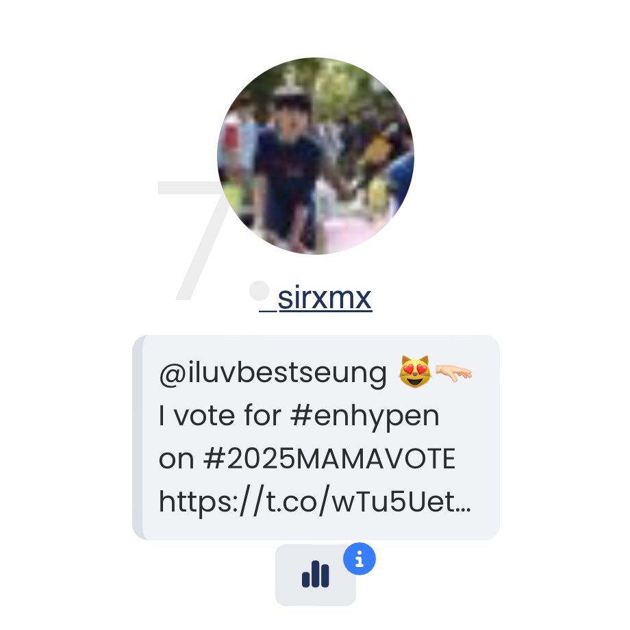 <a href="/iluvbestseung/">베스트승 (Fan Account)</a> ทักเดมและแปะบช.ได้ที่แอคดิสส้มนะคะ
รบกวนทักก่อน 12.00 วันพรุ่งนี้

*ขอบคุณทุกคนที่ร่วมโหวตให้เอนไฮเพนอย่างเต็มที่และตั้งใจเสมอมาค่ะ 🥺🤍*

<a href="/3rdjulies/">mslee*﹆</a> 
<a href="/opendingdong/">jiejeng</a> 
<a href="/Peung_HatYai/">Peung_HatYai</a> 
<a href="/jellygerr/">gerbo¡ ☆.ᐟ༝༚</a> 
<a href="/chievefyse/">อะชีฟฟี่เซะ(slow)</a> 
@Mabel__04
<a href="/_sirxmx/">ปอฝอ</a>