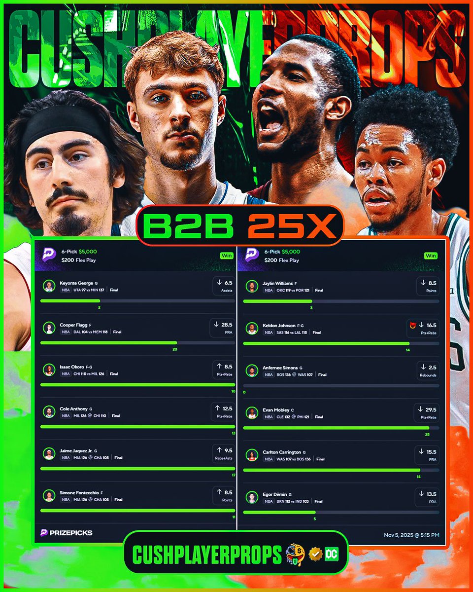 ⭐☢️⭐BACK 2 BACK 25X!!⭐☢️⭐

10 days into the month and we are UP 63 UNITS!🤑✅Up OVER 128 UNITS since August📈

WE CRUSH NBA, NFL, and NHL! THE ONLY PREMIUM YOU NEED. STOP MISSING OUT! 50% OFF👇